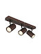 Globo Lighting Triple Spot in Brown Color