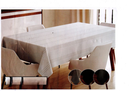 VS Home Față de Masă Rezistent la Pete Monocromă Cu Bordură 160x260cm