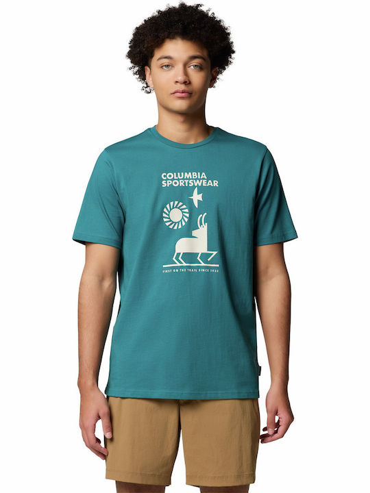 Columbia Explorers Canyon T-shirt Petrol Blue