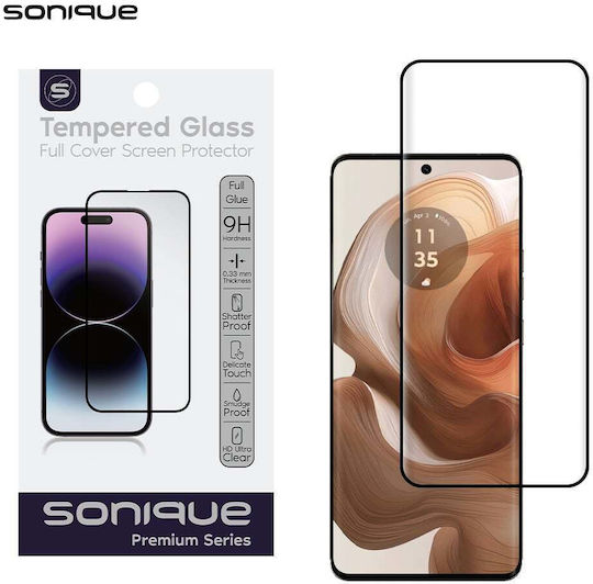 Curvy Glass Sonique Premium Series HD Full Cover 9H Motorola Edge 50 Ultra Black