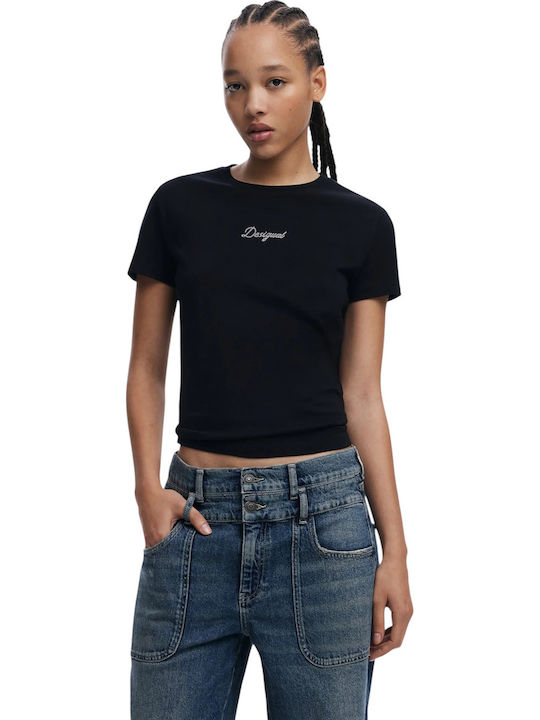 Desigual Γυναικείο T-shirt Μαύρο