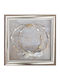 Wall-Mounted Square Wedding Crown Case Wooden Silver 30x30cm