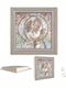 Wall-Mounted Square Wedding Crown Case Wooden White