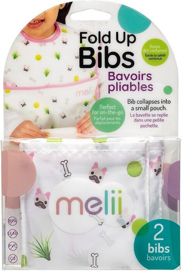 Melii Bulldog Bib Fabric with Pocket Multicolored 2pcs Melii Bulldog Bib Fabric with Pocket Multicolored 2pcs
