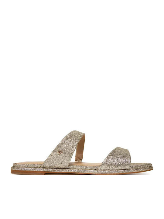 Jaida Women's Flat Sandals in Gold Color