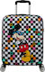 American Tourister WaveBreaker Valiză De Călătorie Pentru Copii Cabina Tough Mickey Check Cu 4 Roți Înălțime 55 Cm