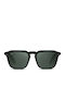 Twig Roth Unisex Sunglasses with Green Horn-Rimmed Frame and Green Lens