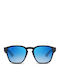 Twig Moore Unisex Sonnenbrillen mit Blauem Horn umrandetem Rahmen und Blauen Gläser