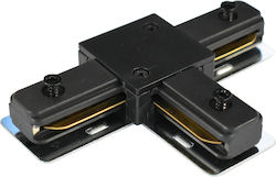 Black T Track Connector Single Circuit