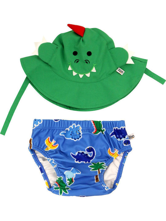 Zoocchini Παιδικό Μαγιό Πάνα με Καπέλο Μπλε
