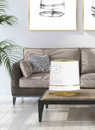 Eko Light Πορτατίφ για Ντουί E27 με Χρυσό Καπέλο και Βάση