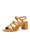 Leder Sandalen Gelb