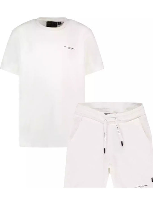 Set Cars Jeans Bermuda Tricou 40885/20 Alb