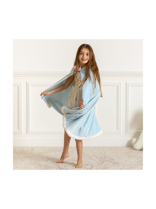 Κουβέρτα Fleece Γαλάζια 115x100εκ.