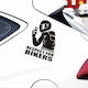 Self-adhesive Sticker Off Road Vehicles Model "respect Bikers" Size 17 X 12 Cm Color Black