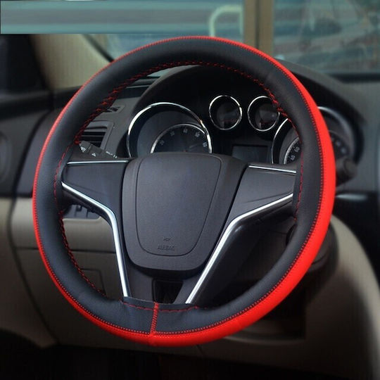 Auto-Lenkradabdeckung mit Durchmesser 39cm Leder Schwarz