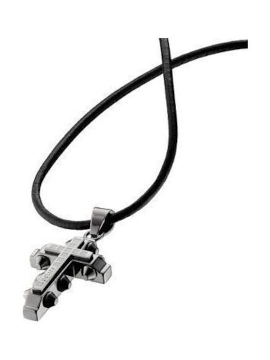 Police Men's Cross from Steel