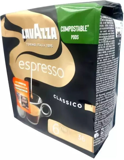 Lavazza Κάψουλες Espresso Classico Συμβατές με Μηχανή Senseo Pads 36caps