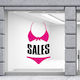 Sommerfenster Bikini-Verkauf 70x40cm