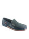 Leder Herren Mokassins in Blau Farbe