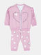 Pretty Hearts Kinder Trainingsanzüge Mit Jacke Mit Bluse Flieder 3 Stück