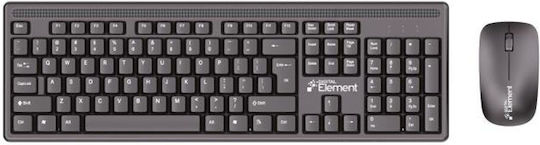 Element KB-255WMS v2.0 Ασύρματο Σετ Πληκτρολόγιο & Ποντίκι International English
