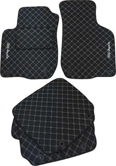 3Lines Set of Front and Rear Mats 5pcs for BMW Series 3 Volkswagen Up Audi A3 / S3 2007 Black