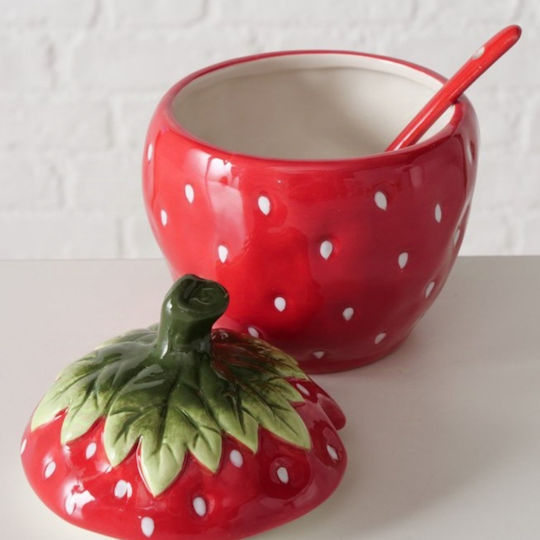 Boltze Set 2buc Borcane Uz General cu capac din Porțelan Roșu 380ml Boltze Set 2buc Borcane Uz General cu capac din Porțelan Roșu 380ml