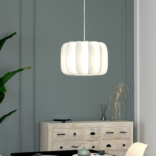 Atmosphera Tobie White Ceiling Light 35x35cm Atmosphera Tobie White Ceiling Light 35x35cm