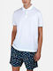 Polo Μπλούζα Λευκό-σιέλ