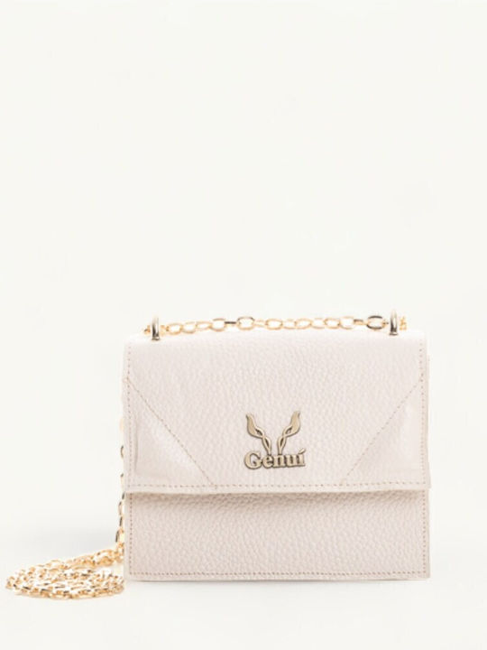 Leather Women's Bag Shoulder Beige