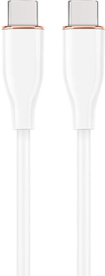 Gembird Usb 2.0 Type C T-t Silicon Cable 1.5m White Gembird Cc-usb2s-cmcm-1.5m-w