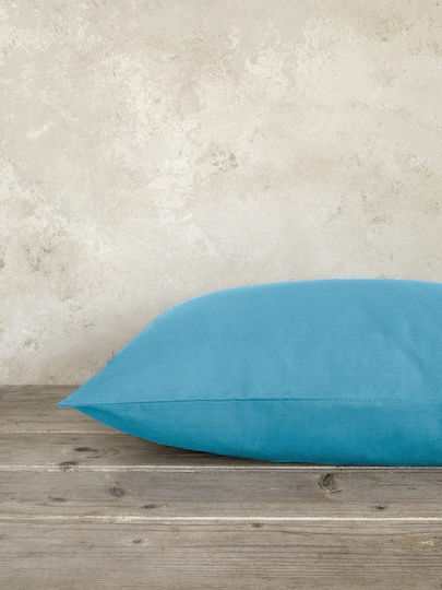 Nima Unicolors Pillowcase Set with Envelope Cover Petrol Blue 52x72cm.