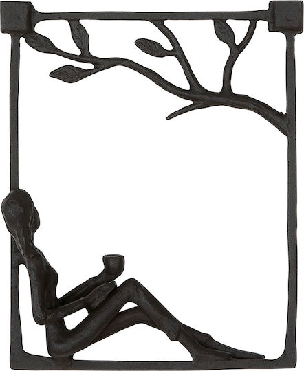 ArteLibre Siluetă Decorativă 3D Pentru Perete Maro Din Metal 17x5x14cm