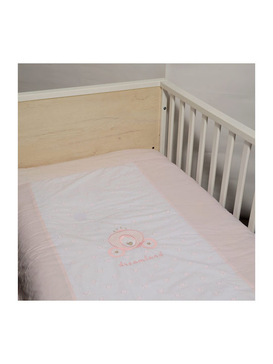 Baby Oliver Pilotă Pentru Patut Bumbac Roz 100x140cm