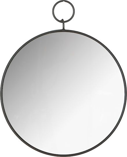 ArteLibre Wandspiegel mit Schwarz Rahmen Durchmesser 32cm 1Stück