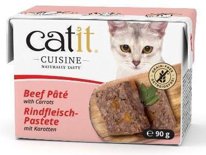 Catit Nassfutter für Katzen in Dose mit Rindfleisch, Kalb, Leber, Huhn und Kürbis 95gr