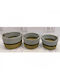 Storage Basket Wicker 27x23x17cm 3pcs