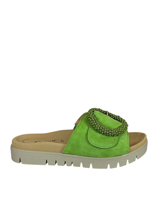 Gabor Leather Women's Flat Sandals Anatomic in ...