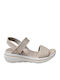 Women's Flat Sandals in Beige Color