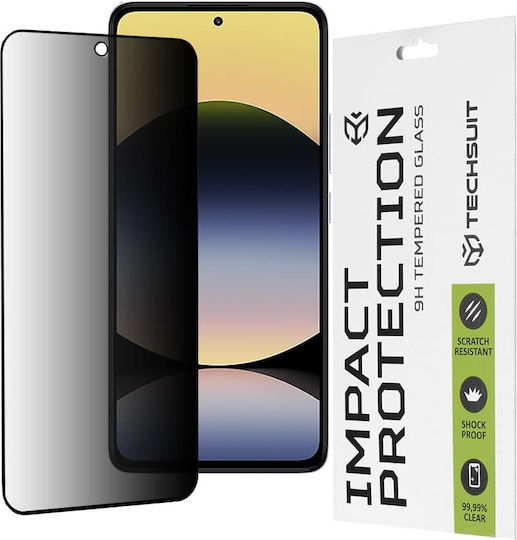 Techsuit Full Glue Privacy Full Face Tempered Glass Black (Redmi Note 14 4G)