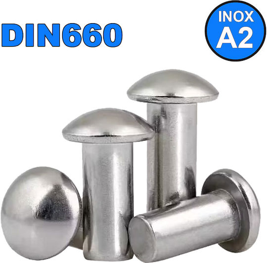 Inox Kiss Inox Rivet 3/16mm 100pcs