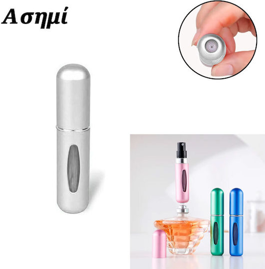 Μπουκαλάκι Άρωμα Δοχείο Ταξιδιού Σπρέι 5ml 84034-sm Ασημί Ματ