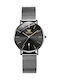 Olevs Women's Watch with Black Metal Bracelet