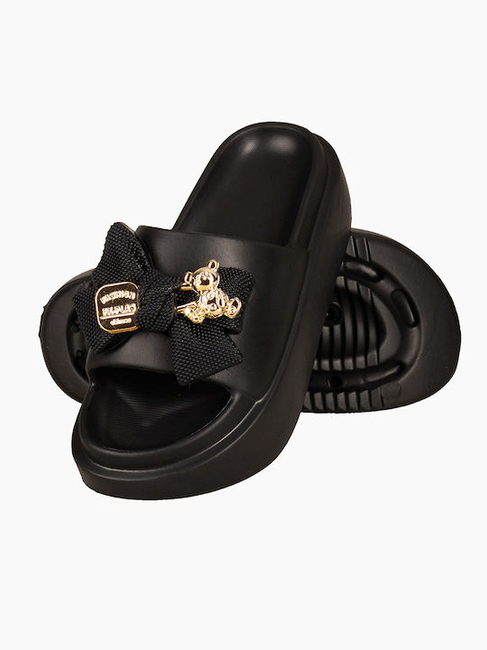 The Shoemart Slides mit Plattformen in Schwarz ...