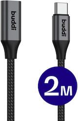 Buddi USB 2.0 USB-C male - USB-C female 60W 2m Buddi USB 2.0 USB-C male - USB-C female 60W 2m