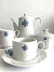 Mayestic Flower Teeset aus Porzellan Blau 9Stück