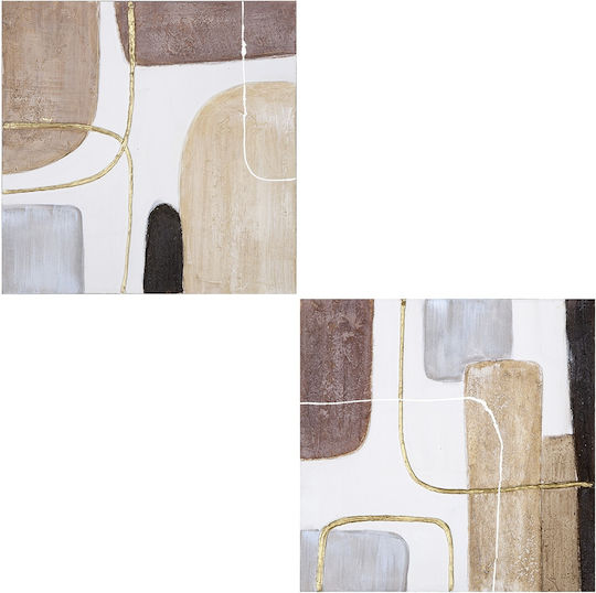 ArteLibre Δίπτυχος Πίνακας σε Καμβά 40x40cm