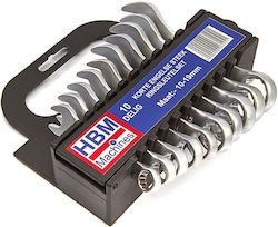 Set of Short German Polygon Wrenches 10-19mm