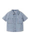 Παιδικό Πουκάμισο Κοντομάνικο Τζιν Light Blue Denim